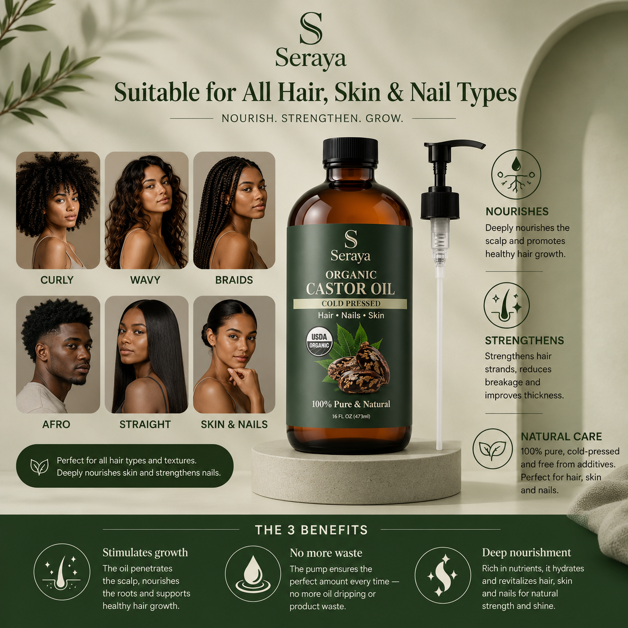Seraya Organic Castor Oil — 60ml